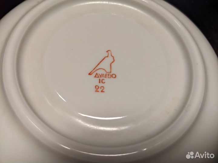 Чайные пары СССР, фарфор. Дулёво, верблики