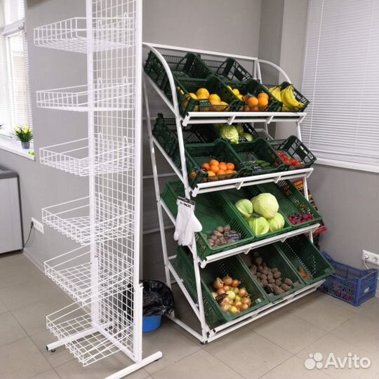 Стеллажи торговые овощные и фруктовые