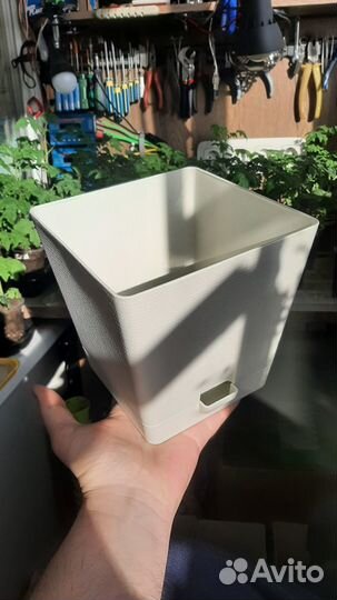 Горшок на подоконник 3л для цветов и овощей