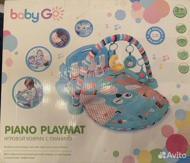 Игровой коврик с пианино Baby Go бу