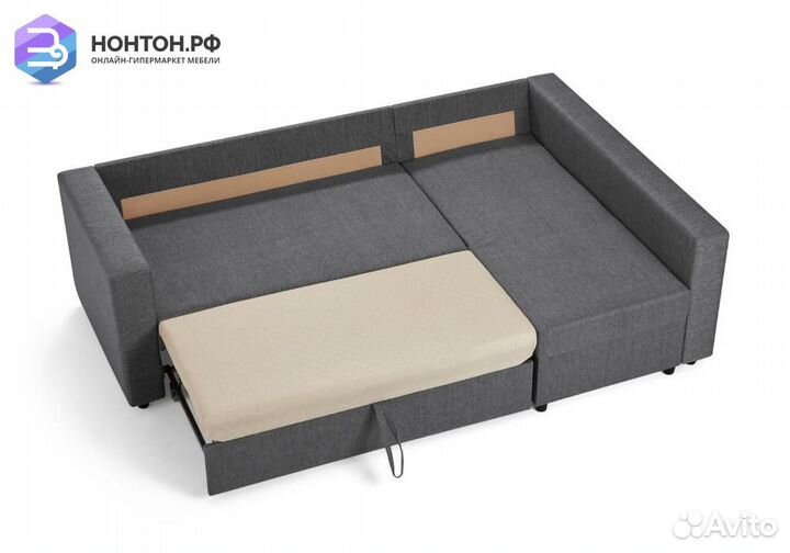 Диван угловой дельфин Мансберг тёмно-серый