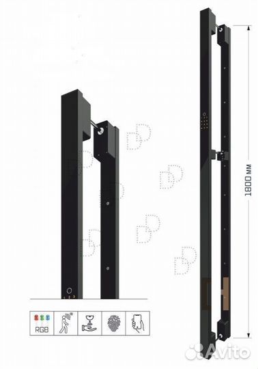 Дизайнерская входная дверь с подсветкой