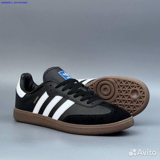 Кроссовки Adidas Samba Black (Арт.83564)