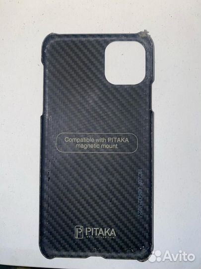 Чехол на iPhone 11 pro max pitaka из карбона