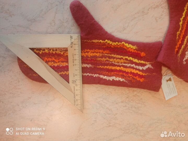 Варежки ручное валяние, 100%шерсть