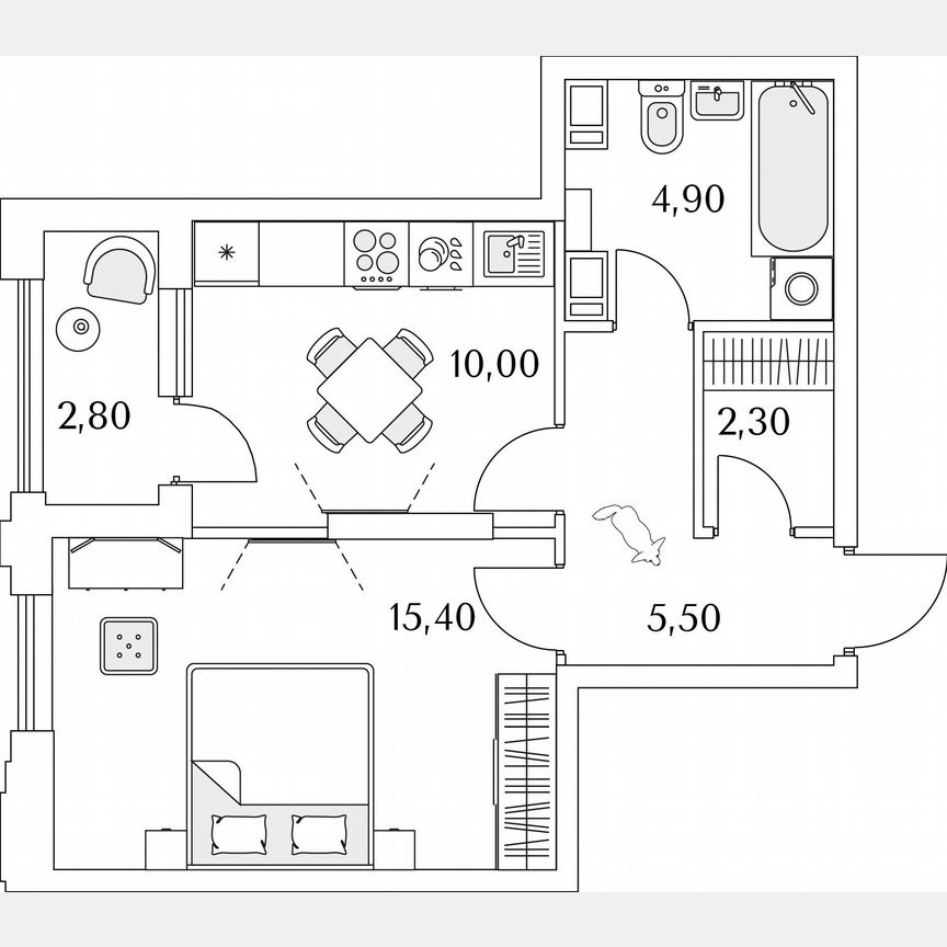 1-к. квартира, 28,5 м², 12/13 эт.