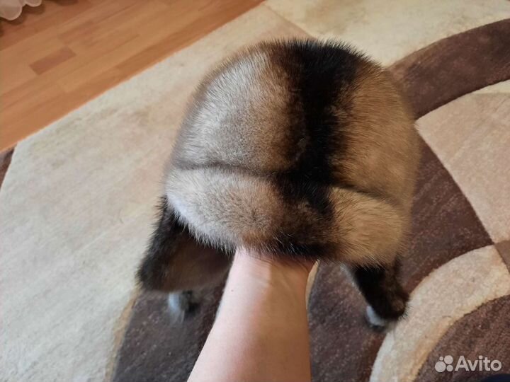 Шапка ушанка норковая женская