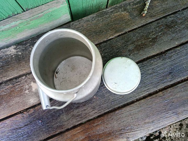 Бидон алюминиевый, винтаж, СССР, 2 литра