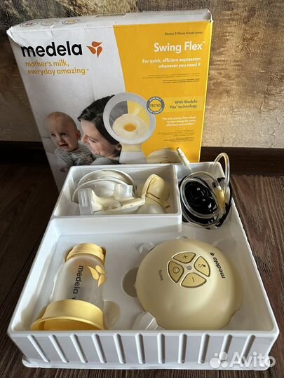 Молокоотсос medela swing flex электрический