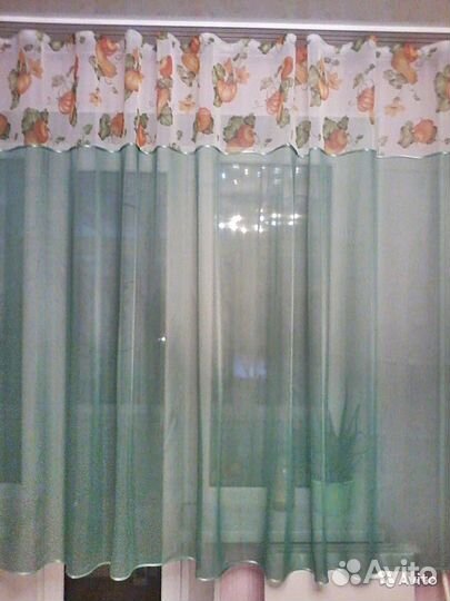 Тюль на кухню, в детскую; ламбрекены