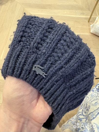 Шапка берет с помпоном Lacoste оригинал