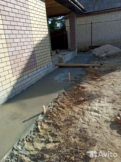 Заливка фундамента