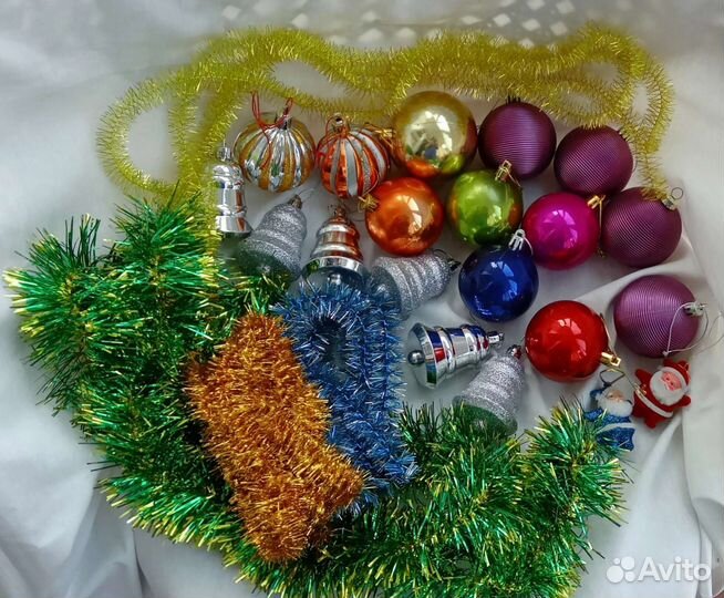 Ёлочные советские игрушки шишки, льдинки, фигурки