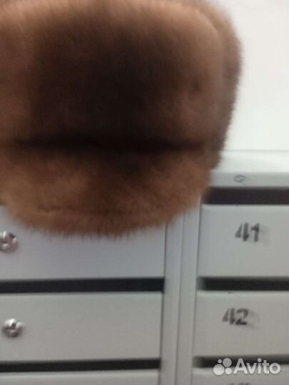 Норковая шапка мужская бу