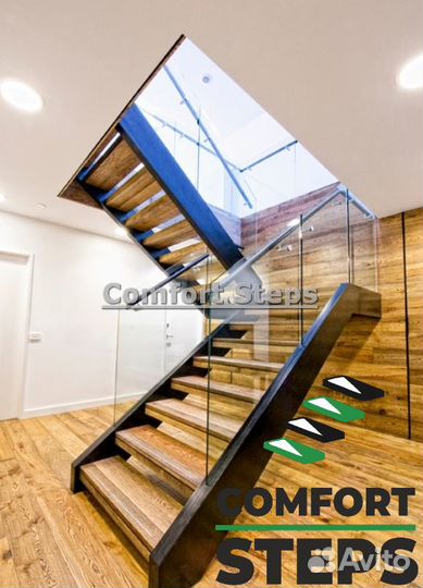 Шпонированные ступени для лестниц