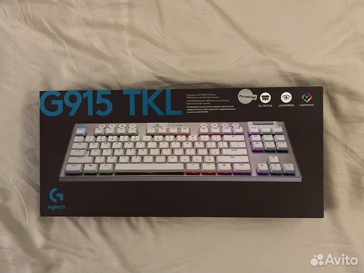 Клавиатура logitech g915tkl white