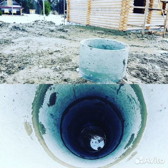 Колодец питьевой. Септик из колец под ключ