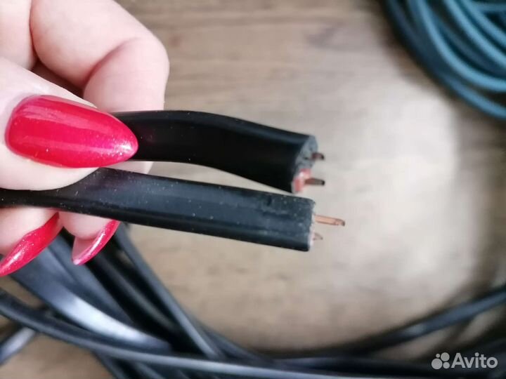 Кабель двухжильный, провод с вилкой