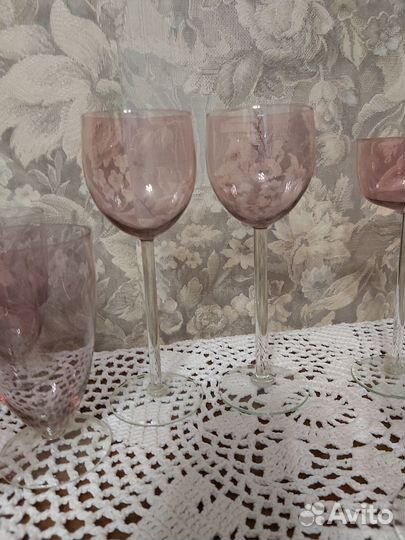 Фужеры бокалы цветное стекло сссрКалининский завод