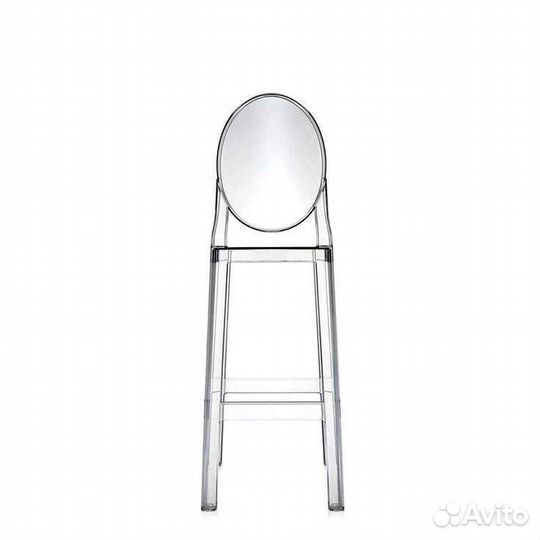 Стул полубарный Kartell прозрачный Италия