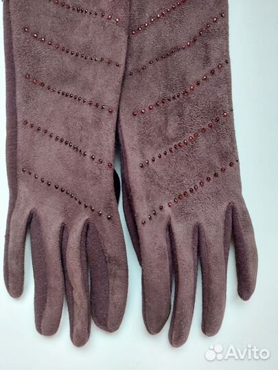 Перчатки замша