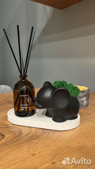 Декоративное Кашпо Слоник из гипса