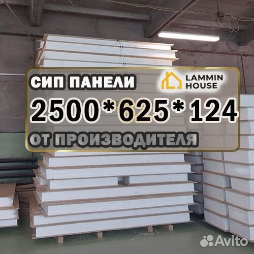 Сип панели 2500*124 мм. Домокомплекты