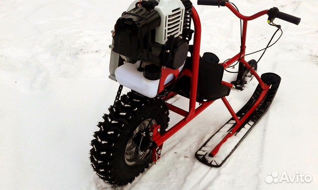 Мотоснегокат-снегокат на моторе для детей