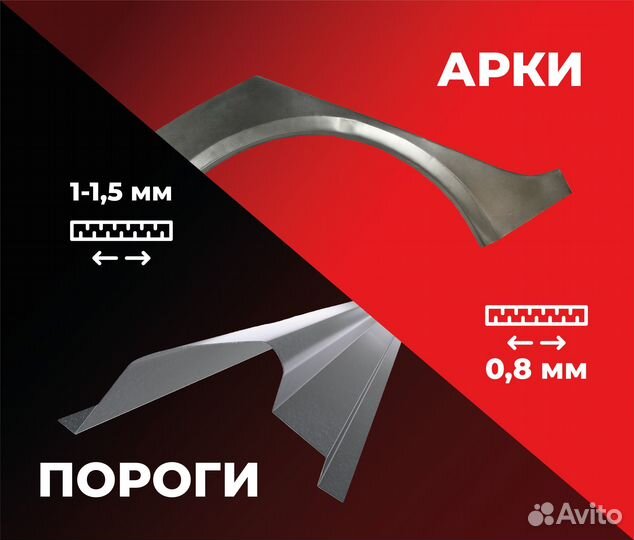 Пороги и арки Peugeot 307 Россошь