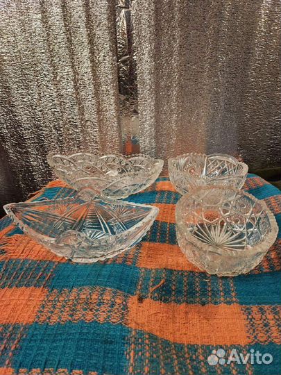 Ваза конфетница хрустальная СССР