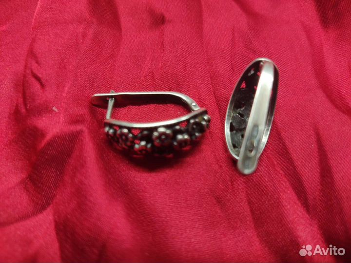 Серебряные серьги СССР
