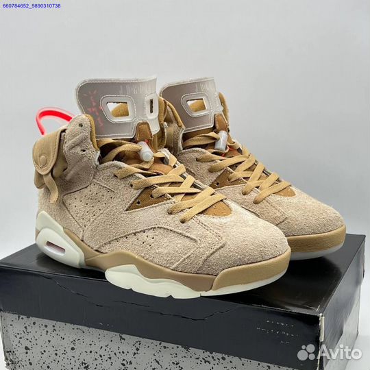 Кроссовки Nike Air Jordan 6 Retro x Travis Scott (Арт.48802)