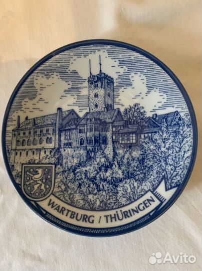 Тарелка в винтажном стиле, диаметр 16.5 см