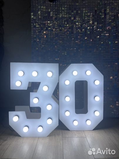 Цифры с лампочками