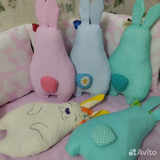 Зайчики игрушки текстильные новые