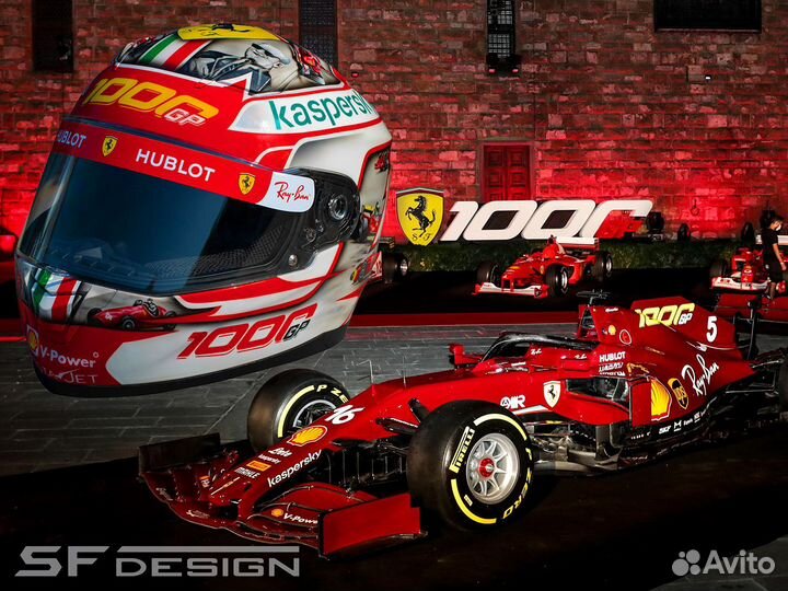 Шлем с аэрографией 1000 Grands Prix Formula 1