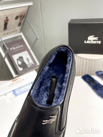 Слипоны мужские зимние с мехом Lacoste 39-45