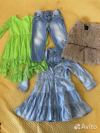 Вещи пакетом на девочку 98 hm zara