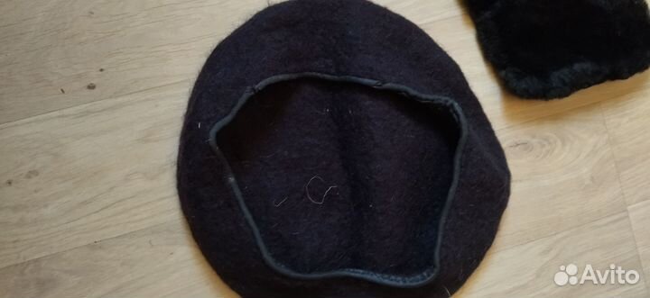 Новый мутоновый воротник и берет валяная шерсть