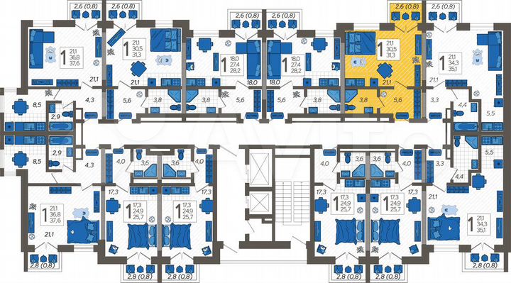 Квартира-студия, 31,3 м², 2/12 эт.