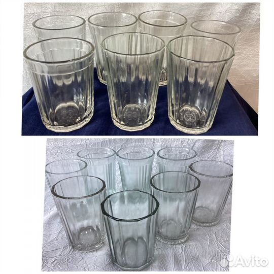 Стаканы и стопки граненые. СССР