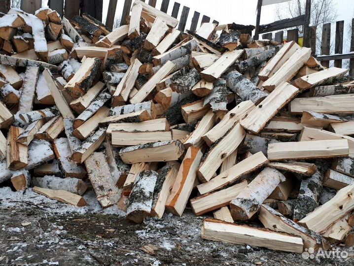 Дрова берёзовые колотые насыпь доставка от 3 м3