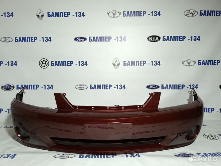 Бампер передний kia spectra красный