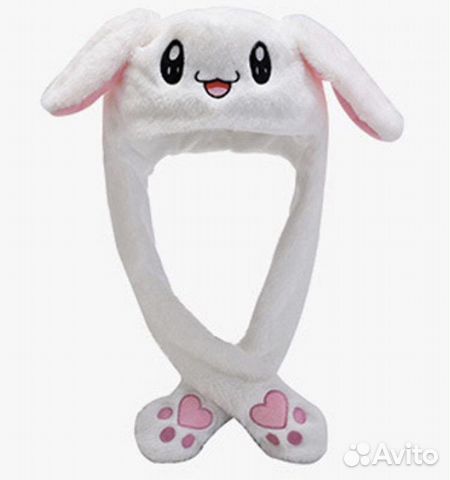 Шапка с заячьими ушками