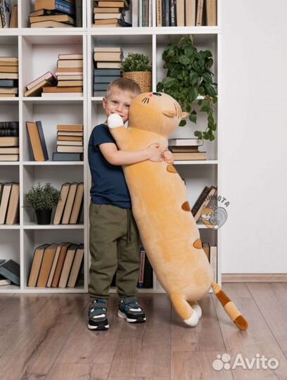 Мягкая игрушка кот батон 50,80,100см