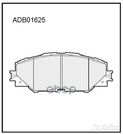 Колодки тормозные дисковые перед ADB01625 A
