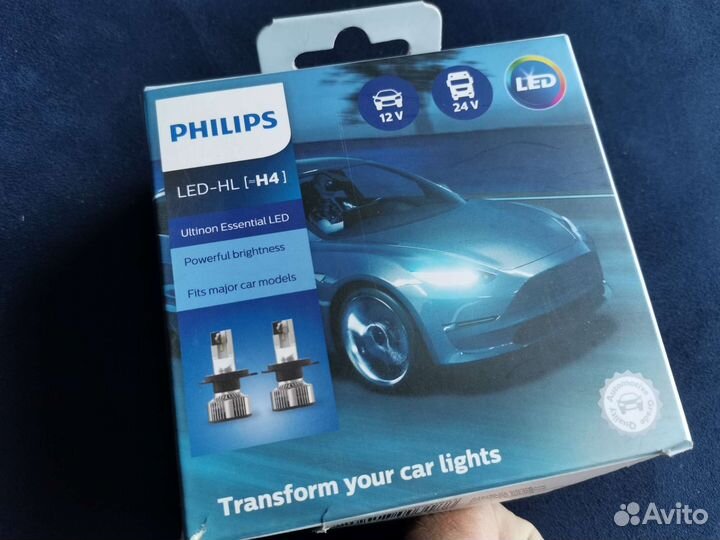 Philips led H4 6500k ultinon essential 11342UE2X2