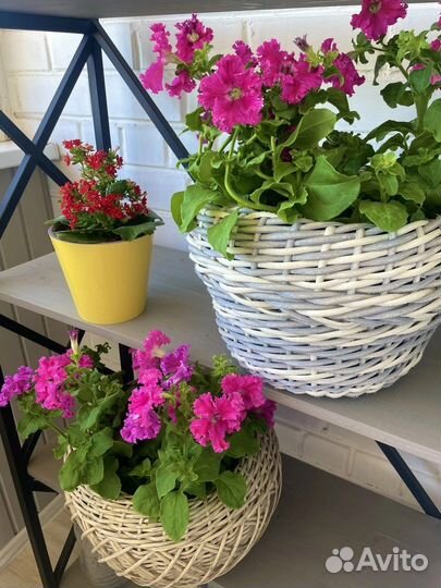 Кашпо из искусственного ротанга