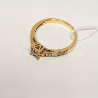 Золотое кольцо с бриллиантом 585 2,48 р.17,5