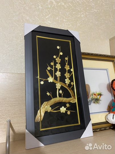 Новое Панно из соломки декоративное